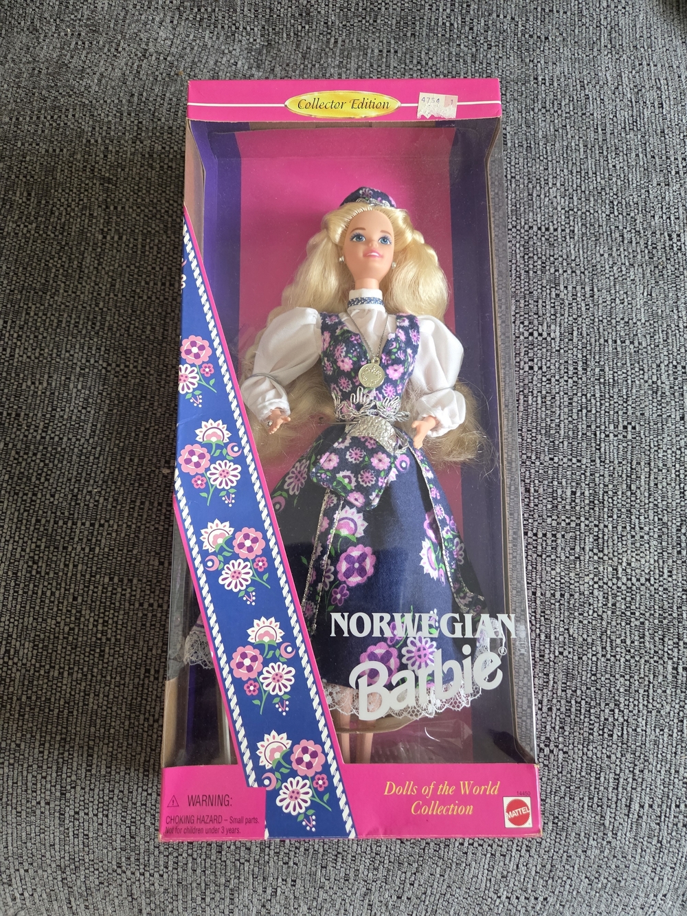 Norwegian Barbie Doll in Floral Folk Costume- Mint Condition